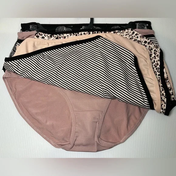 Nicole Miller Full Coverage Super Soft & Silky Smooth Stretch 5pc Briefs Set - Picture 5 of 13